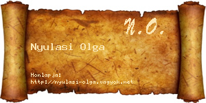 Nyulasi Olga névjegykártya