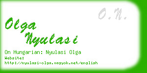 olga nyulasi business card